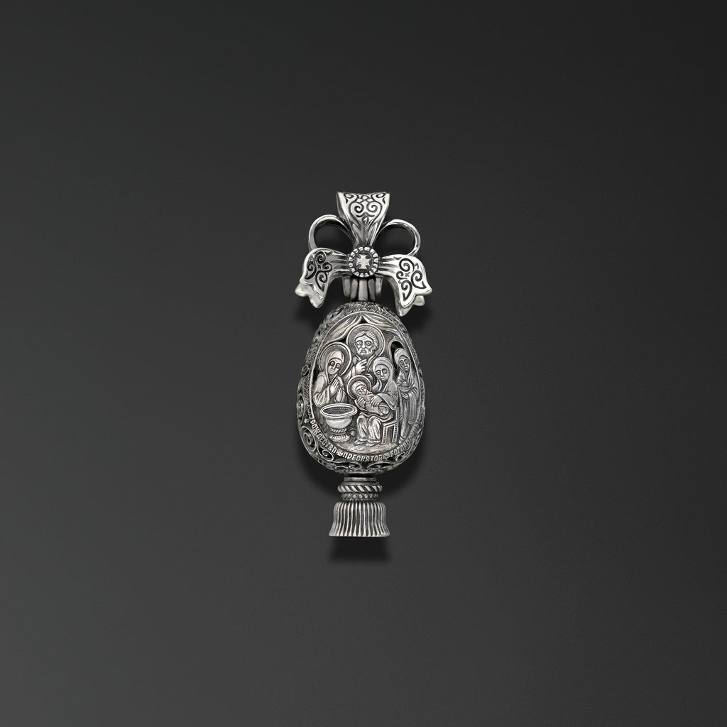 Nativity of the All-Holy Virgin Mary with an Image of the All-Holy Our Lady of the Unfading Flower. Easter Egg photo b