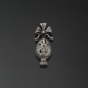 Resurrection. Easter Egg with an Image of Our Lady of Murom photo b