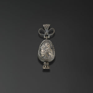 The Assumption of the Virgin with an Image of the All-Holy Our Lady of Jerusalem. Easter Egg photo a