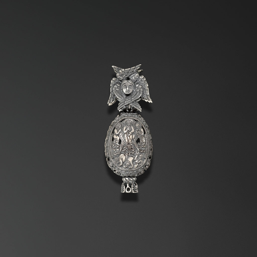 Transfiguration. Easter Egg with an Image of Our Lady of Tikhvin photo b