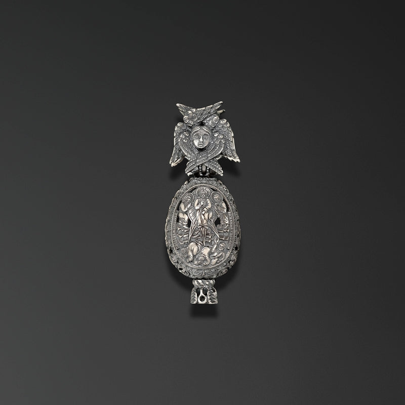 Transfiguration. Easter Egg with an Image of Our Lady of Tikhvin photo b