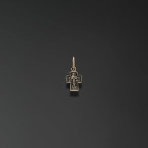 Cross in the old Moscow style with a representation of Our Lady of Kazan