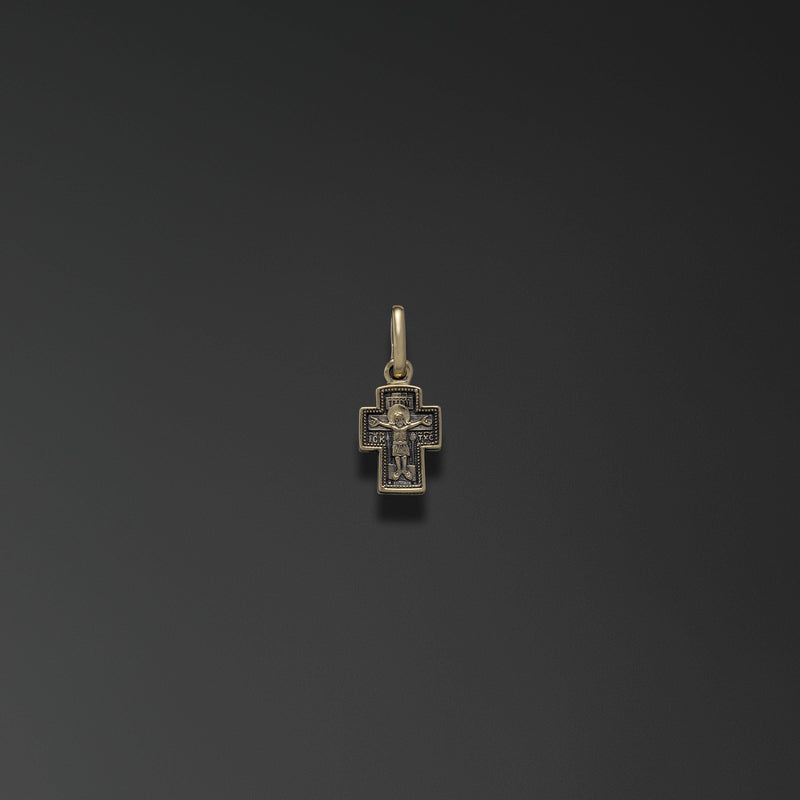Cross in the old Moscow style with a representation of Our Lady of Kazan