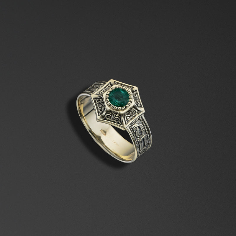 Protective signet ring bearing the words of the ‘Save and Protect’ prayer photo a