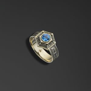 Protective signet ring bearing the words of the ‘Save and Protect’ prayer photo a