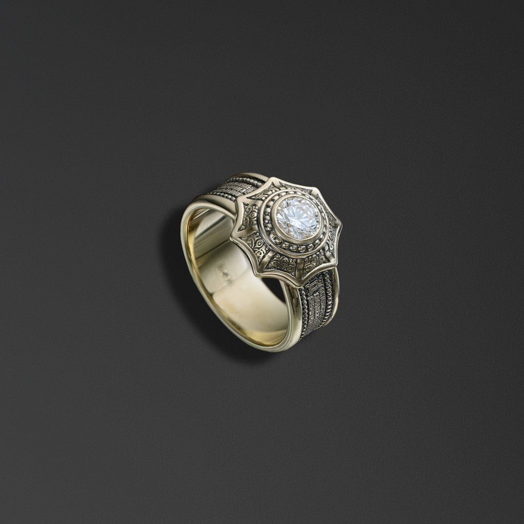 Protective Signet Ring bearing the words of the Hail Mary photo a