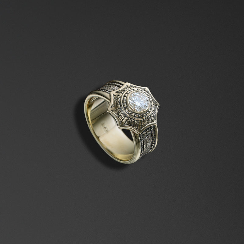 Protective Signet Ring bearing the words of the Hail Mary photo a