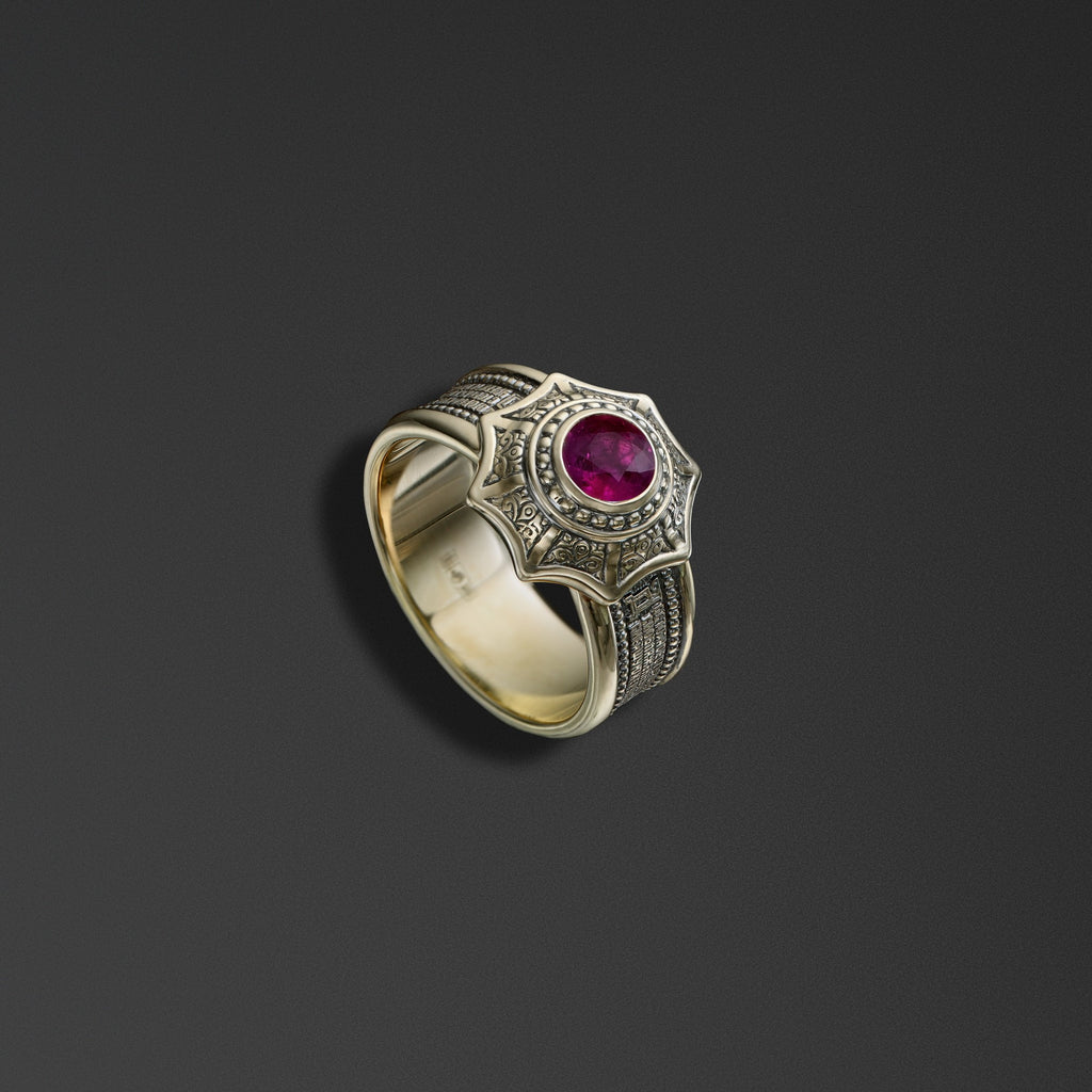 Protective Signet Ring bearing the words of the Hail Mary photo a
