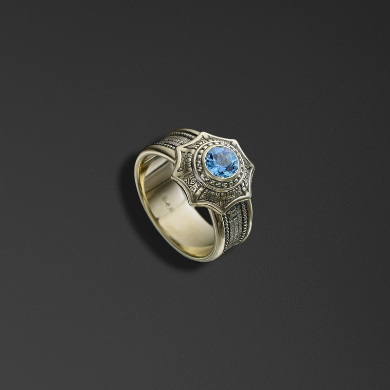 Protective Signet Ring bearing the words of the Hail Mary photo a