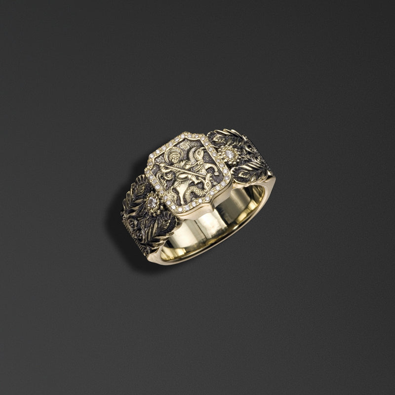 Foldable signet ring of the Miracle of Saint George and the Dragon  photo a