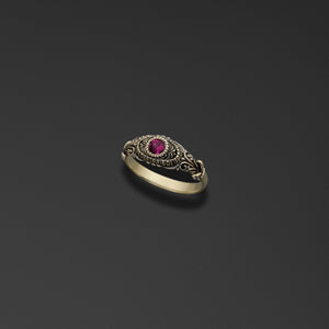 Protective signet ring bearing the words of the Hail Mary photo a