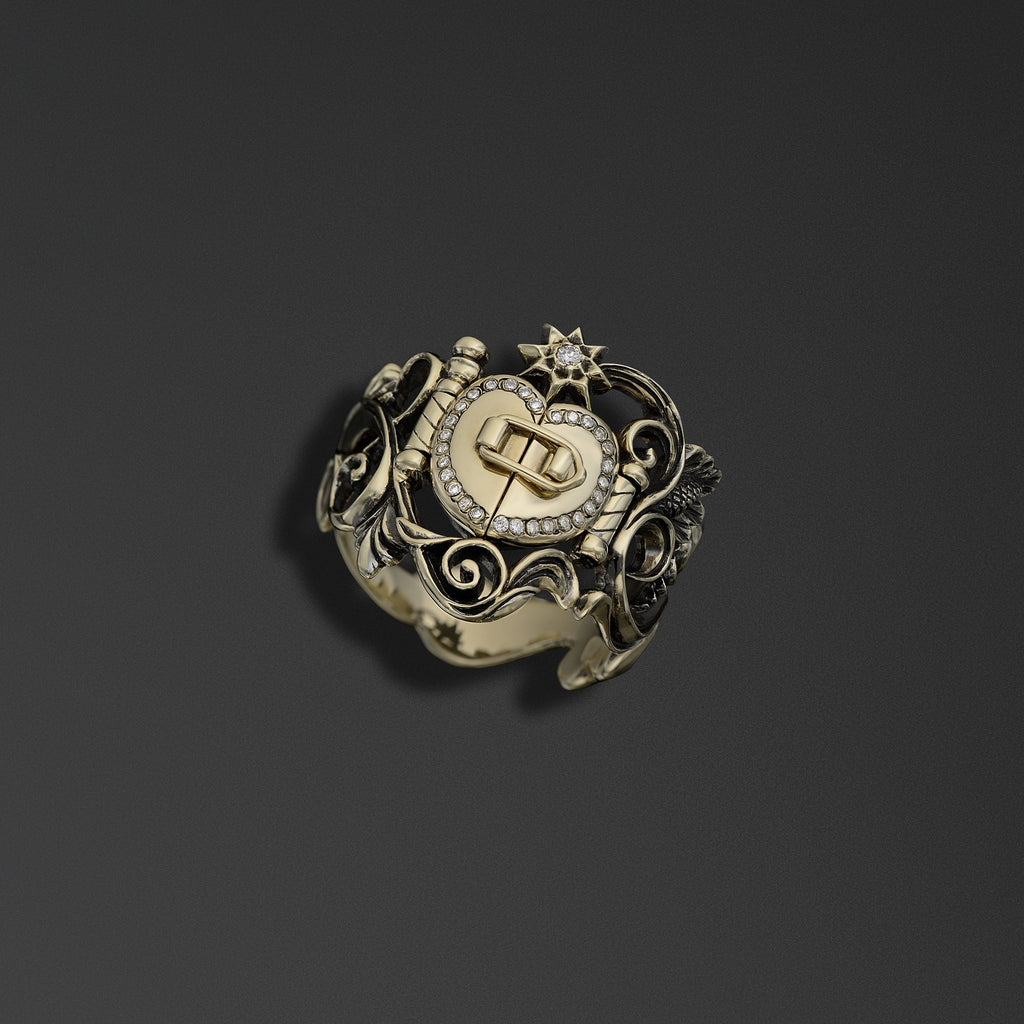 Folding Christmas signet ring  photo a