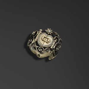 Folding Christmas signet ring  photo a