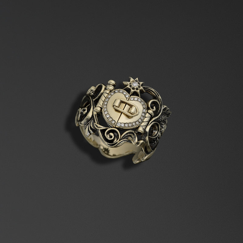 Folding Christmas signet ring  photo a