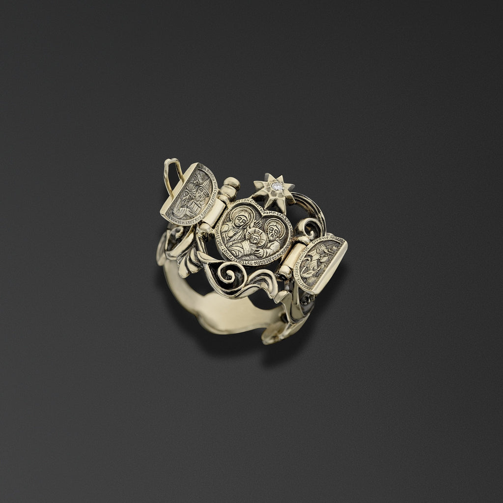 Folding Christmas signet ring photo b