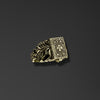 Folding signet ring in the shape of the Gospels/ image of Saint John the Warrior/ image of Saint Nicholas the Miracle Worker/ image of Archangel Michael/image Saint George the Victorious photo a