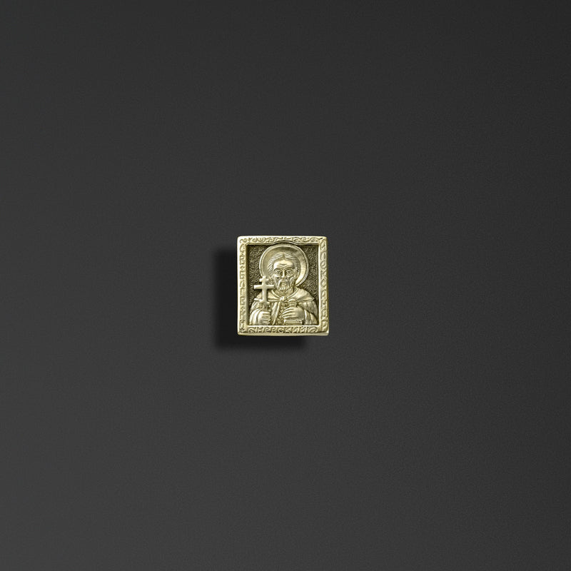 Folding signet ring in the shape of the Gospels/ image of Saint John the Warrior/ image of Saint Nicholas the Miracle Worker/ image of Archangel Michael/image Saint George the Victorious photo d