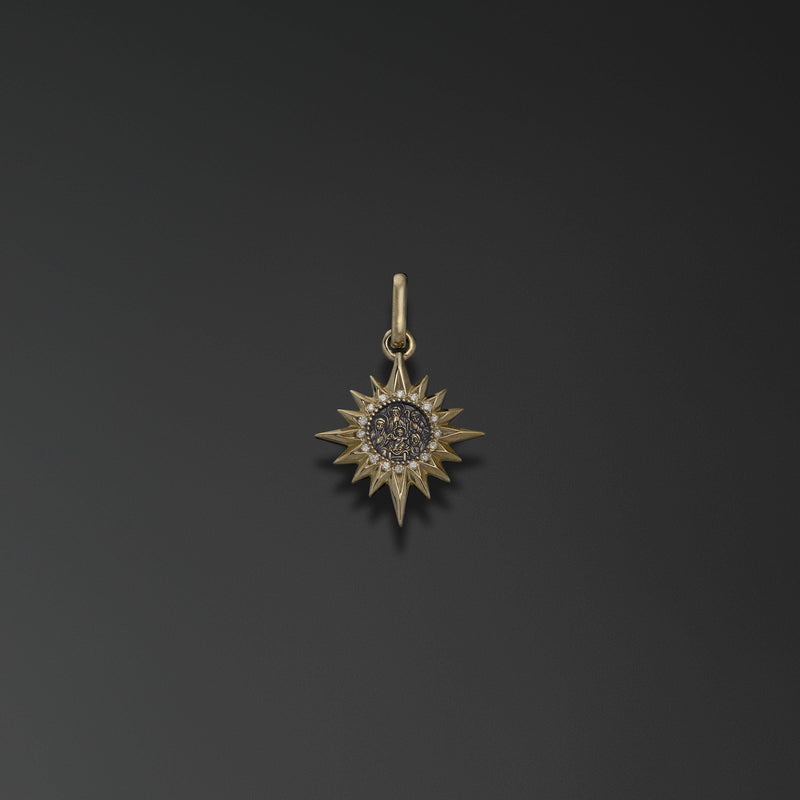 The Star of Bethlehem with an Image of the Holy Family photo a