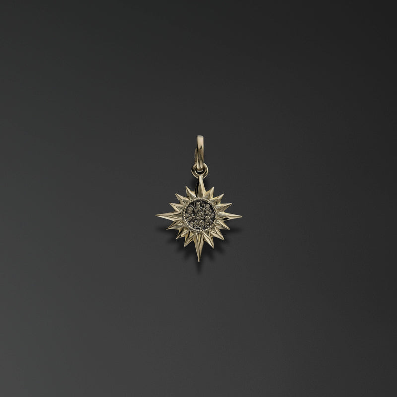 The Star of Bethlehem with an Image of the Holy Family photo a