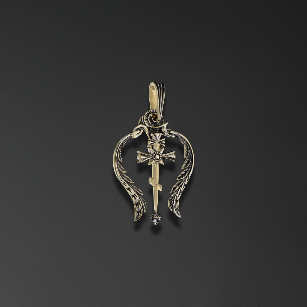 Symbol of Power over the World Cross with Wings