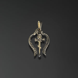 Symbol of Power over the World Cross with Wings