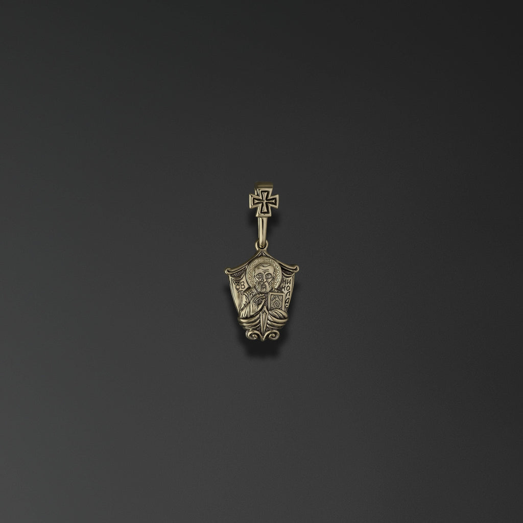 Saint Nicholas the Miracle Worker Icon Pendant photo a