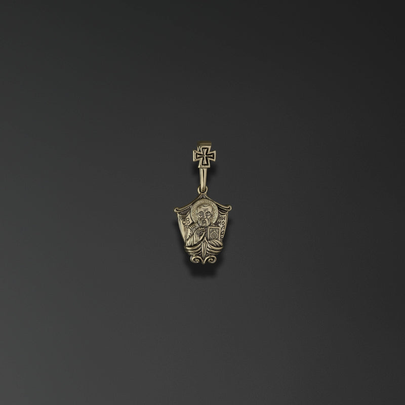 Saint Nicholas the Miracle Worker Icon Pendant photo a