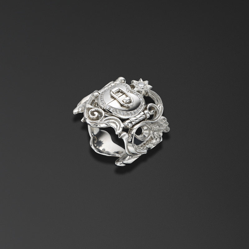 Folding Christmas signet ring  photo a