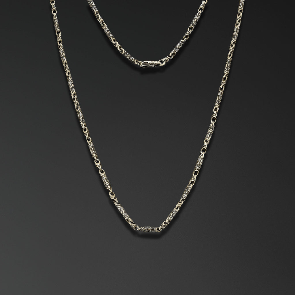 Engraved designs thin Chain
